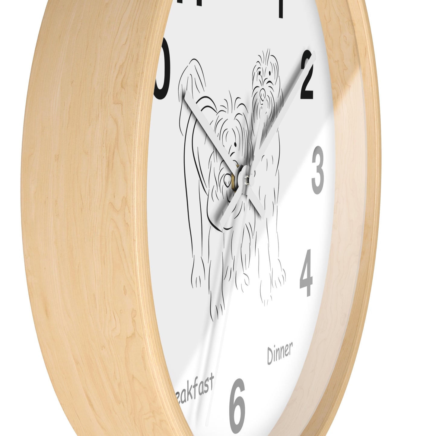 Doodle Time to Eat Wall Clock.