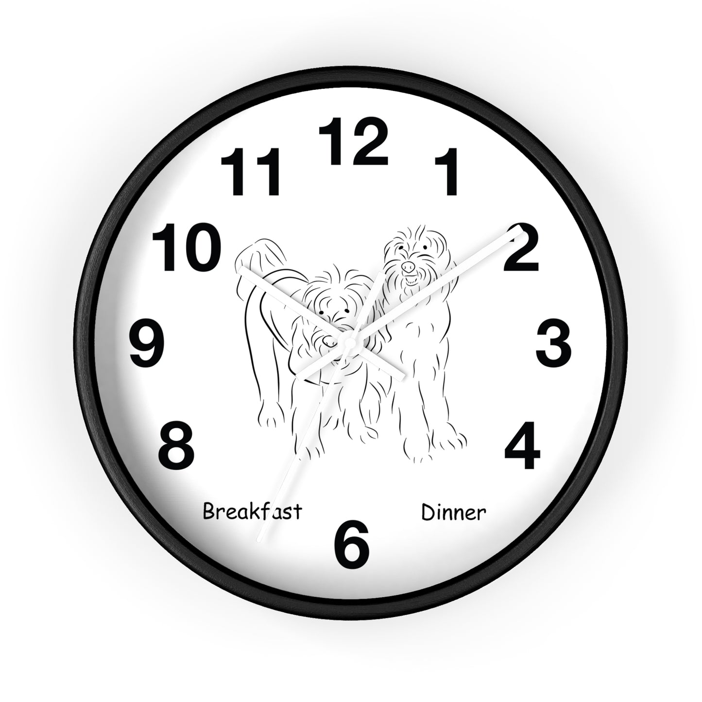 Doodle Time to Eat Wall Clock.