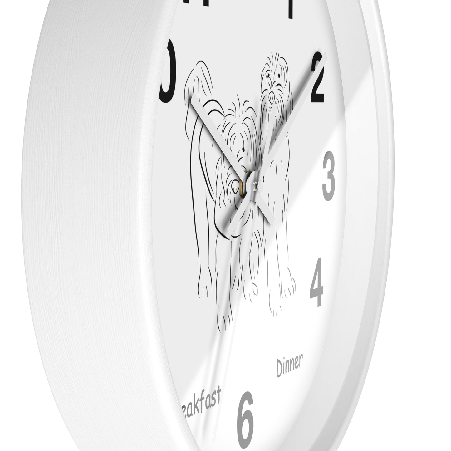Doodle Time to Eat Wall Clock.